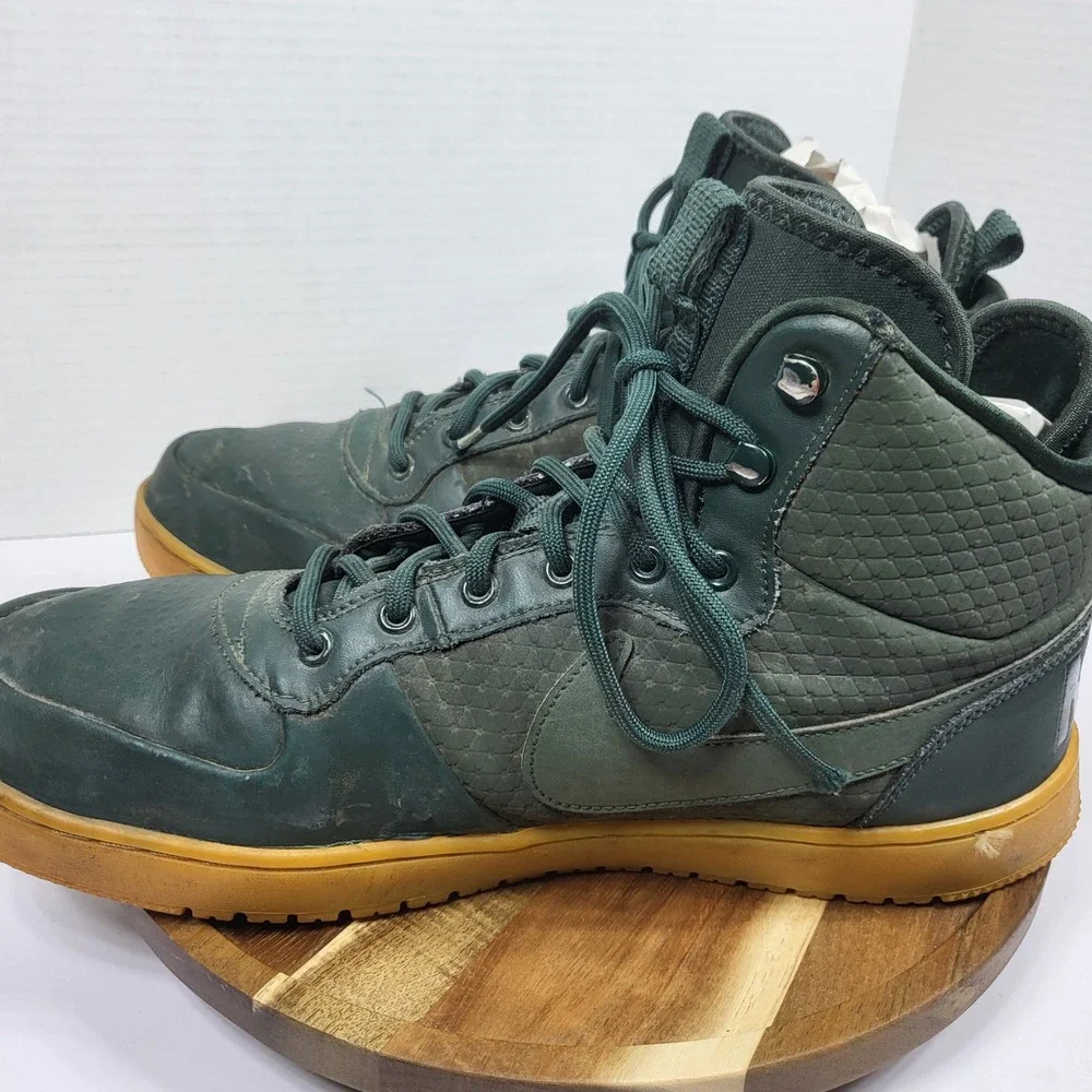 Nike Men Court Borough Mid Winter Outdoor Green Weather Resistant Sneakers Sz 12